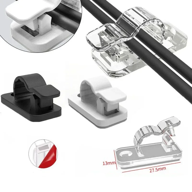 Cable Staple Clip - 10/50Pcs 자기 접착 케이블 클립 코드