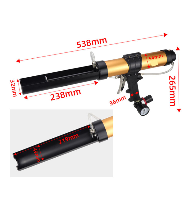 Caulking Gun Dispensing - 310ml 용량 에어 카트리지 디스펜싱 코킹