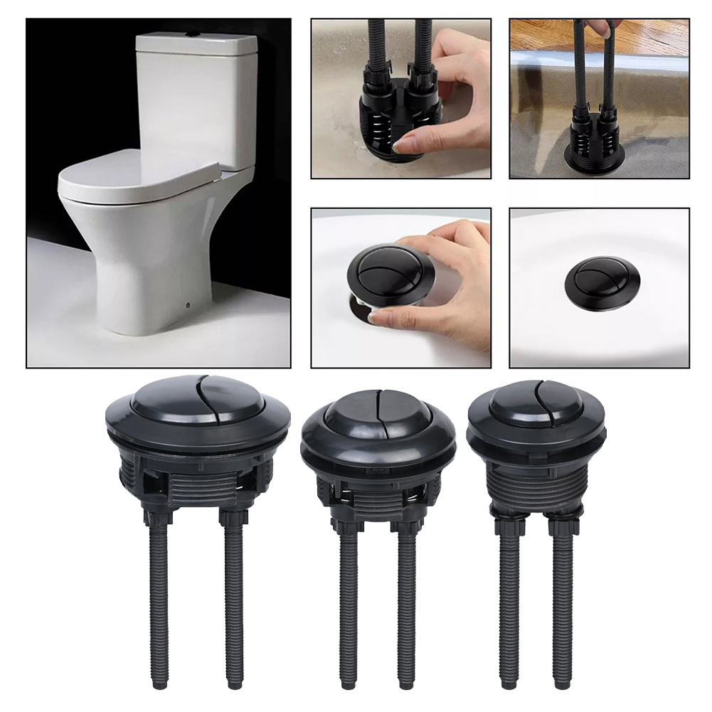 Toilet Flush Valve - 검은 화장실 플러시 버튼 38mm 듀얼