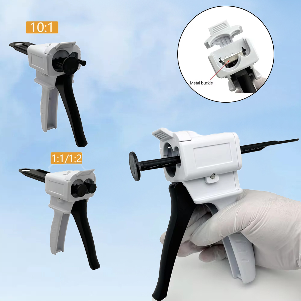 Caulking Gun Dispensing - 치과 인상재 혼합용 실리콘 고무 트레이