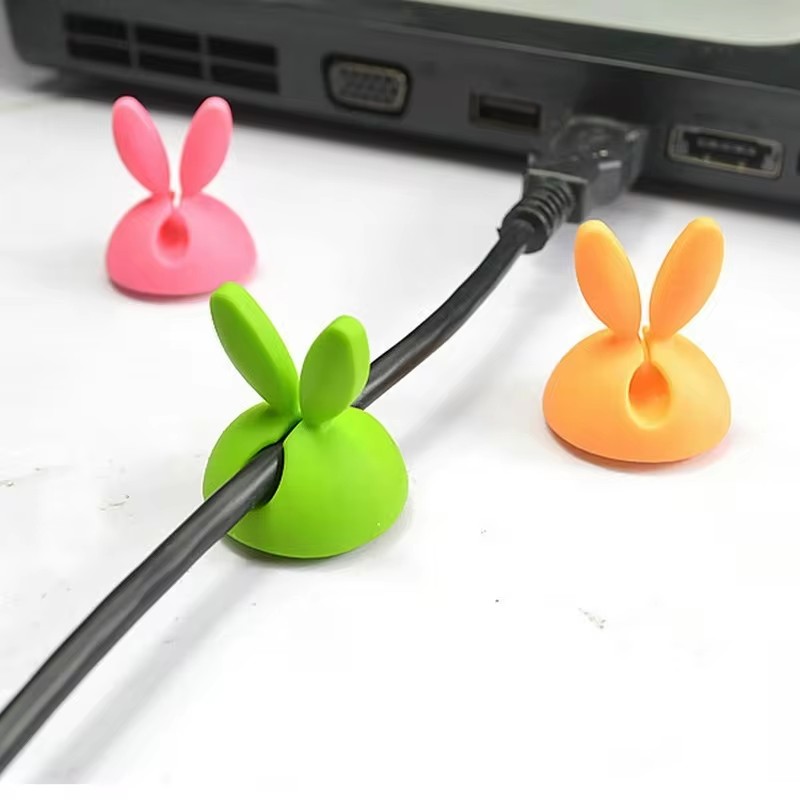 귀여운 토끼 귀 케이블 관리자, 데스크탑 자동차 대시  - Cable Staple Clip 리뷰 및 가격