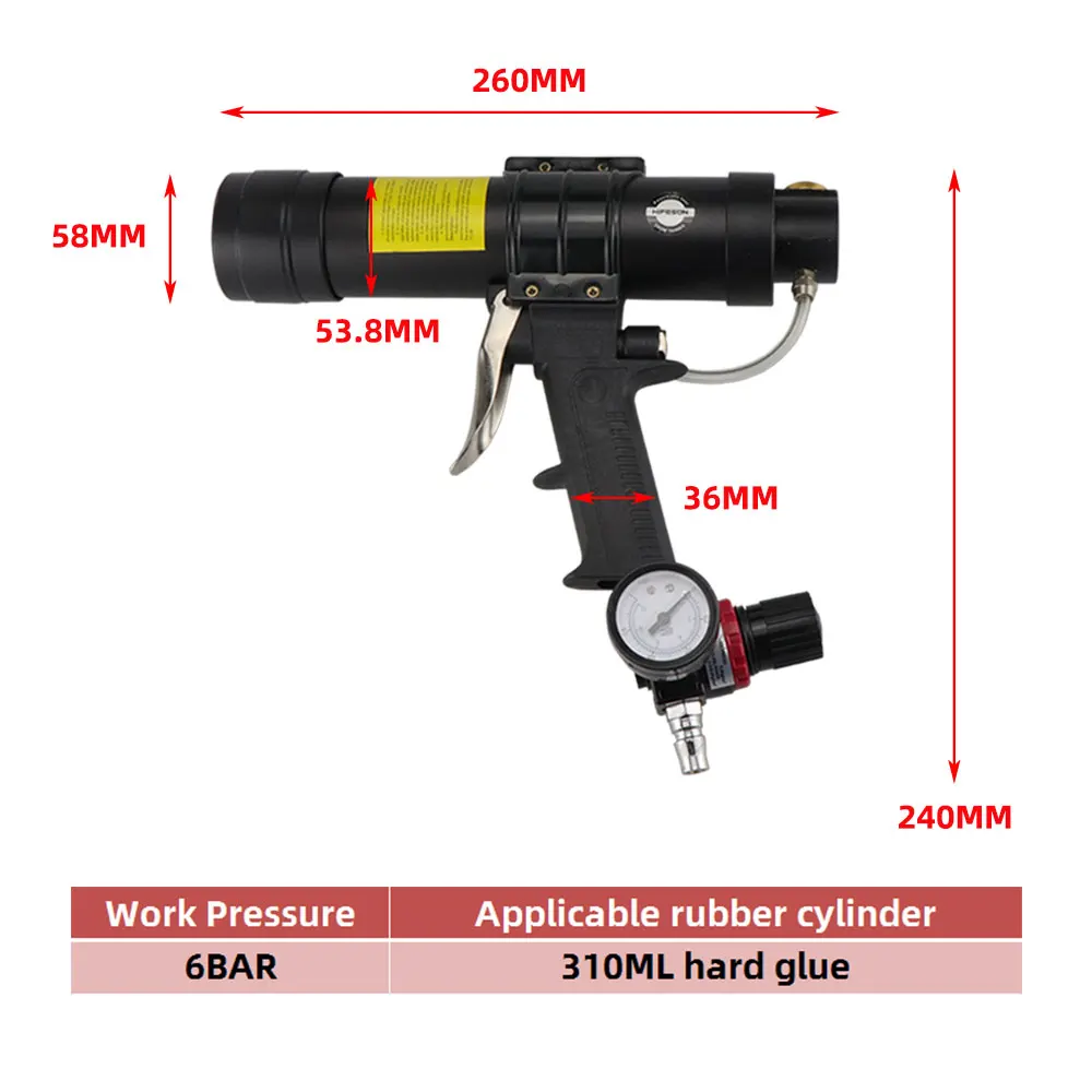 310ML 코킹 건 공압 카트리지 디스펜서 실리콘 실란 - Caulking Gun Dispensing 리뷰 및 가격