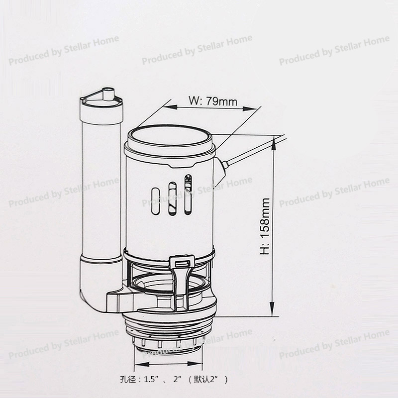프론트 렌치 타입 와이어 컨트롤 사이드 프레스 싱글 드 - Toilet Flush Valve 리뷰 및 가격