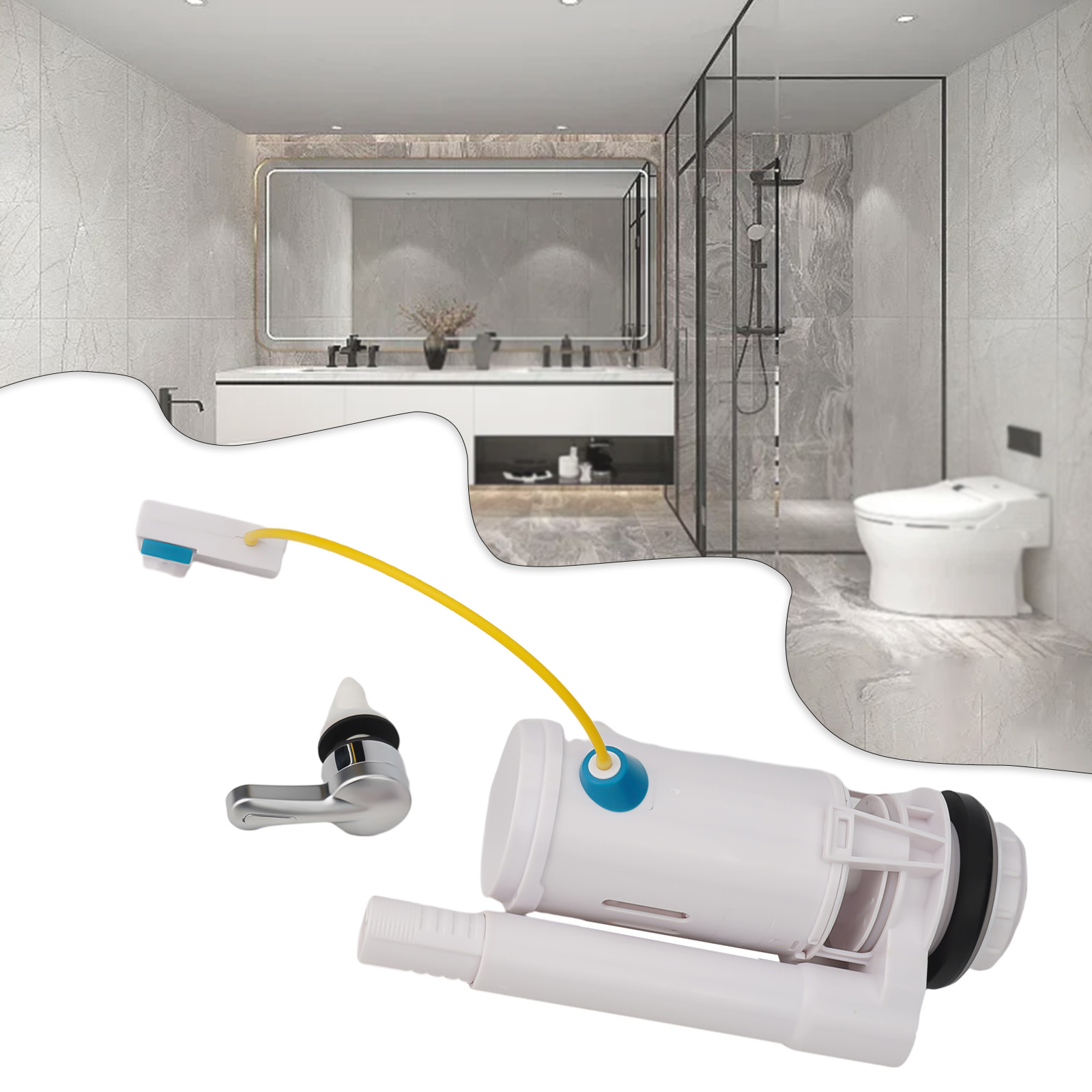 듀얼 플러시 밸브 플라스틱 욕실 액세서리 배수 밸브 오 - Toilet Flush Valve 리뷰 및 가격