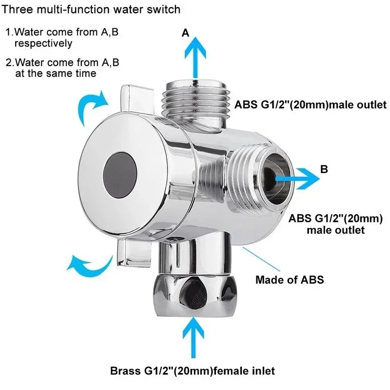 다이버터 밸브 G1/2 분배기 2 또는 3 웨이 물 분 - Toilet Flush Valve 리뷰 및 가격